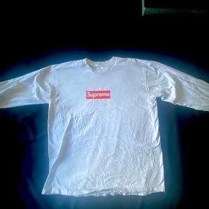 White Supreme tee